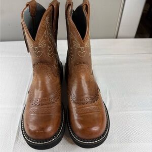 Ariat Tan Leather Cowboy Boots